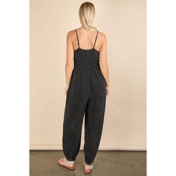 Very J Black v-neck Jumpsuit women’s size 1x - Picture 5 of 10